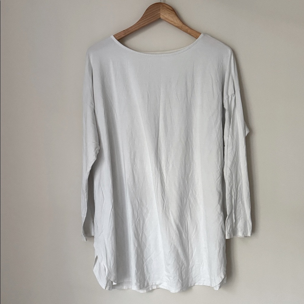 🟢 5/$25 - J. Jill Luxe Supima Tunic in White | Size XL